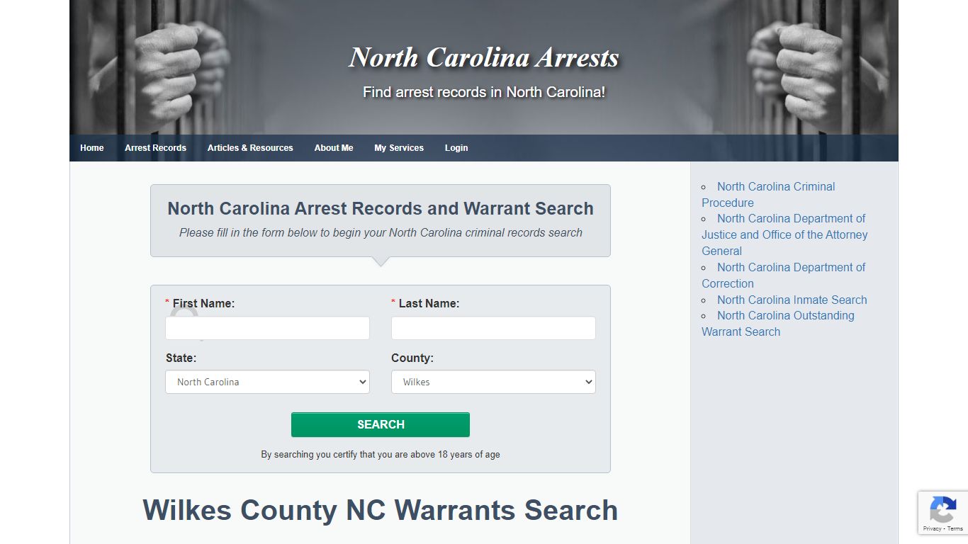 Wilkes County NC Warrants Search - North Carolina Arrests