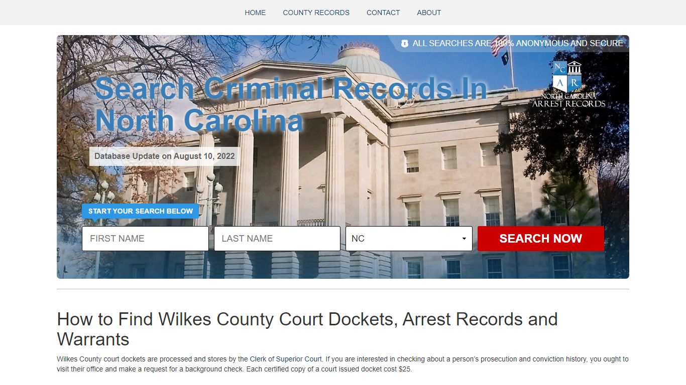 Find Wilkes County Court Dockets and Arrest Records